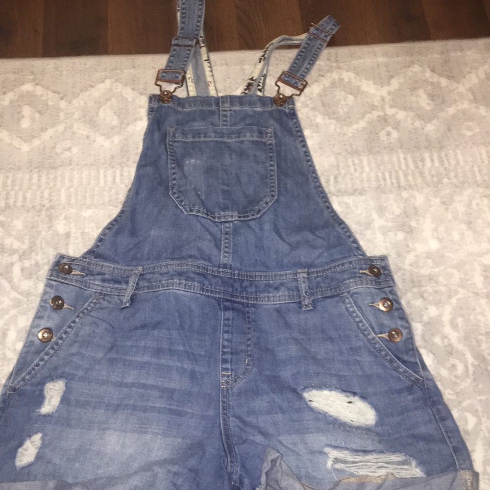 Jean short overalls